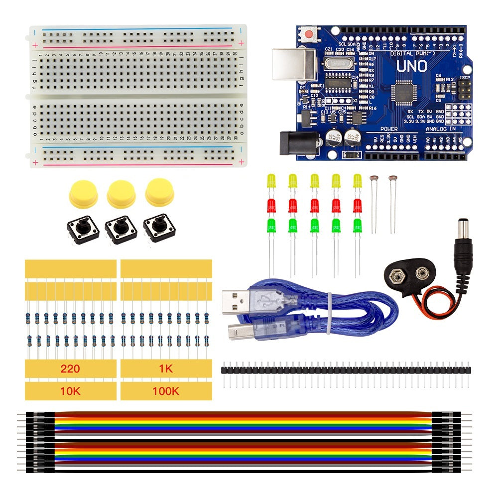 Kit Arduino Básico Led Resistencia Protoboard – Arca Electrónica