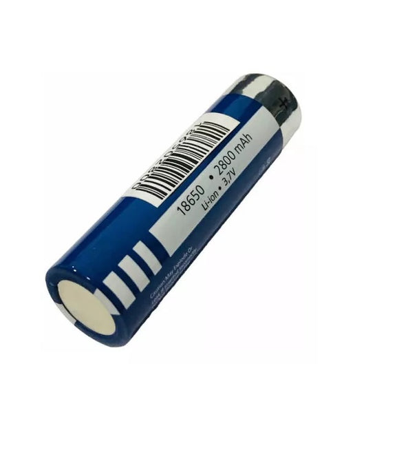 Batería Pila Litio Recargable 18650 2800 mAh Azul (puntas planas) 3.7V