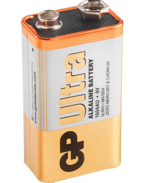 Pila 9v Baterías Alcalina GP Ultra 9v Bateria