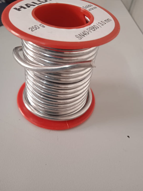Soldadura estaño 3 mm HALUX electricidad automotriz 3mm gratis crema única