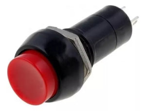 Interruptor de enclavamiento Switch Boton redondo 12mm 2 pines 2A 125Vac