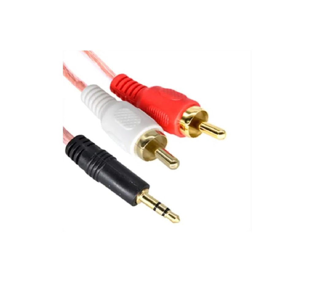Cable convertidor a 2RCA Cable a cable de audio a rca macho Cables Audio Rca X plug (2x1) Largo