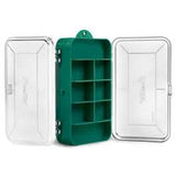 Caja organizadora verde doble 13 compartimientos