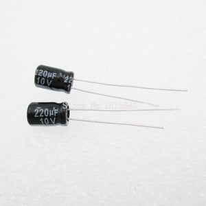 Capacitor Condensador 220UF 10V - Arca Electrónica 