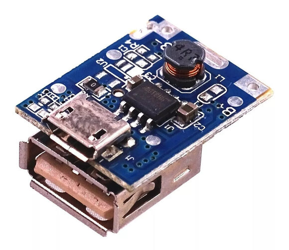 Modulo Elevador Cargador MicroUsb a USB 5v1a - Gestor De Carga Batería Litio - Arca Electrónica 