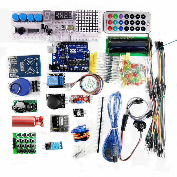 Kit Arduino Starter Completo LCD RFID Sensores Servomotor + Caja Acrílica - Arca Electrónica