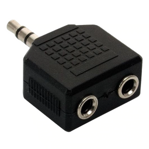 Convertidor Adaptador 2 plug 3.5mm a jack 3.5mm Splitter Divisor de Audio - Arca Electrónica 
