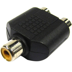 Convertidor RCA H a 2 RCA H. RCA hembra a 2 RCA hembra - Arca Electrónica 