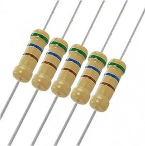 Resistencia 100 Ohm 1/4W 5% X5 Unidades